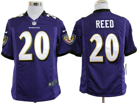 NFL Baltimore Ravens 20 Reed purple jersey